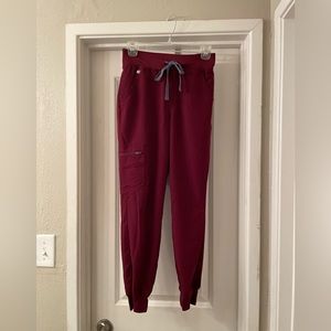 FIGS Women’s Scrubs Pants Maroon Red Technical Collection - Size X-Small